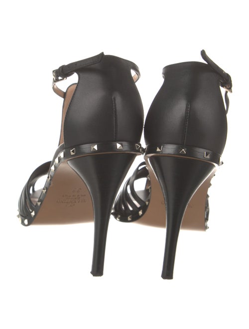 Valentino Rockstud Accents Leather T-Strap Pumps
