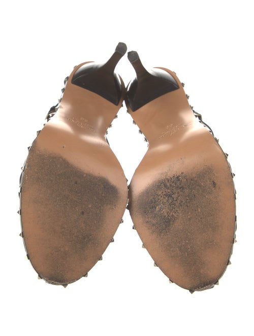 Valentino Rockstud Accents Leather T-Strap Pumps