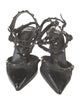 Valentino Rockstud Accents Patent Leather T-Strap Pumps