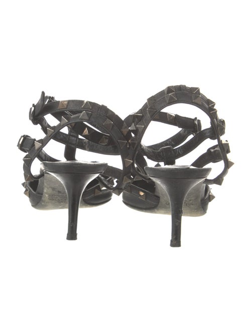 Valentino Rockstud Accents Patent Leather T-Strap Pumps