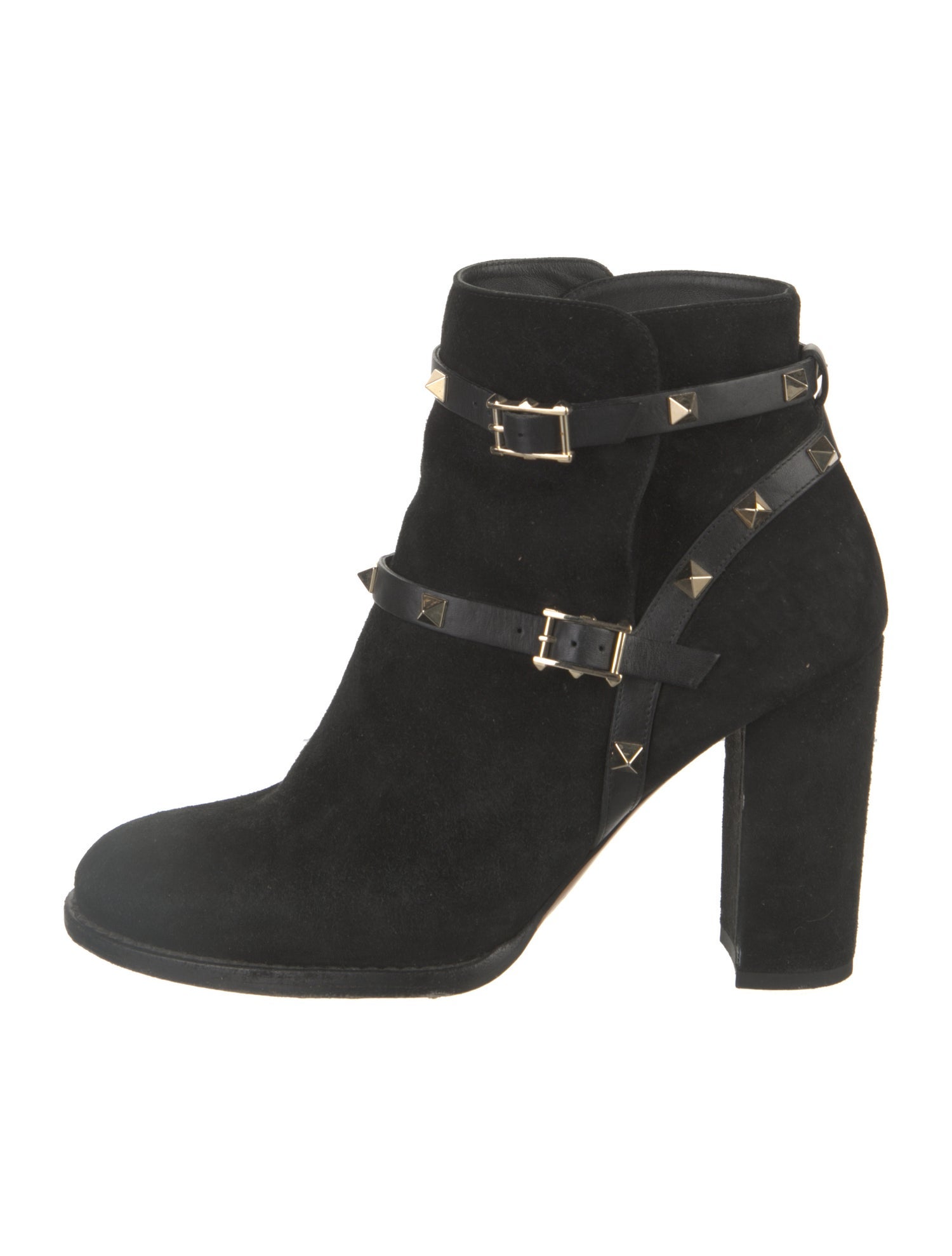 Valentino Rockstud Accents Suede Boots