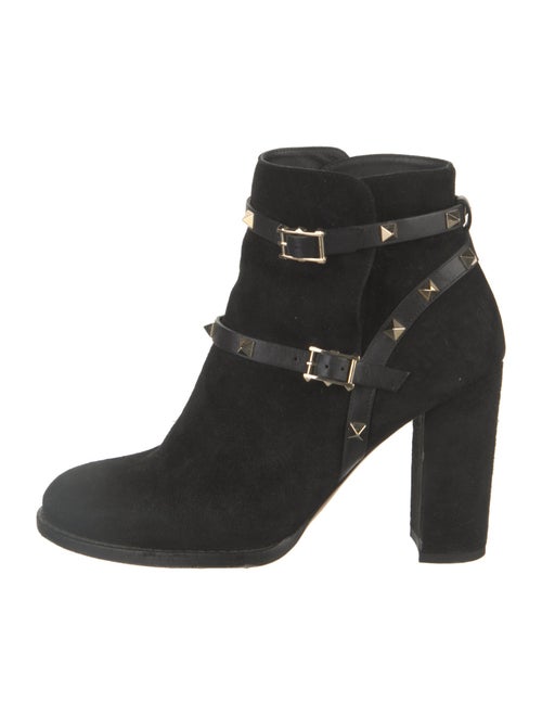 Valentino Rockstud Accents Suede Boots