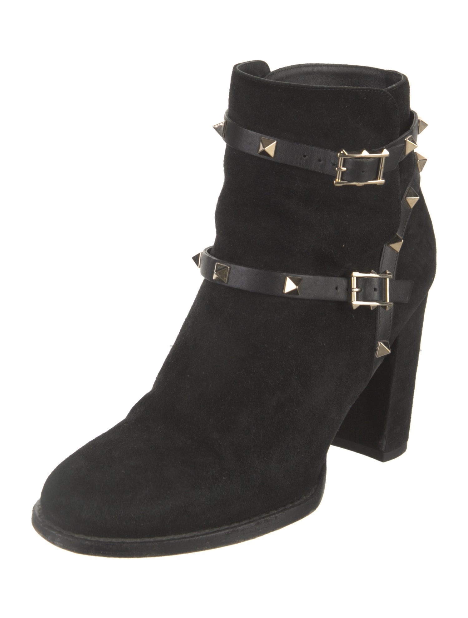 Valentino Rockstud Accents Suede Boots
