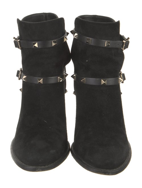 Valentino Rockstud Accents Suede Boots