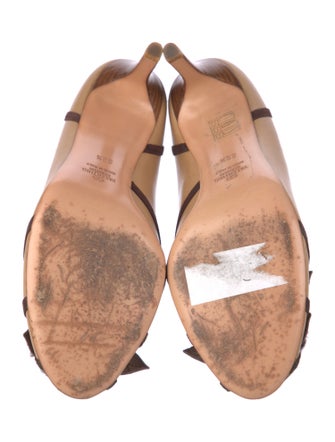 Valentino Leather Colorblock Pattern Pumps