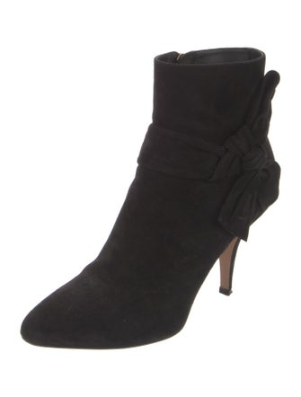 Valentino Suede Bow Accents Boots