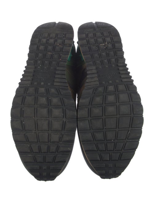 Valentino Rockstud Accents Leather Athletic Sneakers