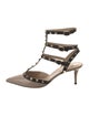 Valentino Rockstud Accents Leather Gladiator Sandals