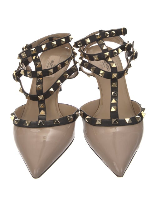 Valentino Rockstud Accents Leather Gladiator Sandals