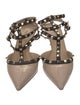 Valentino Rockstud Accents Leather Gladiator Sandals