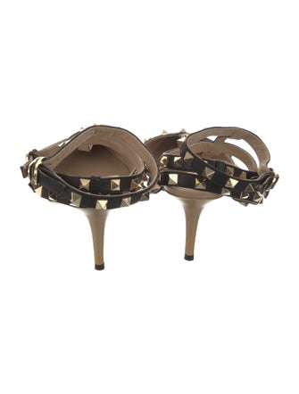 Valentino Rockstud Accents Leather Gladiator Sandals