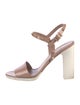 Valentino Rockstud Accents Patent Leather Slingback Sandals