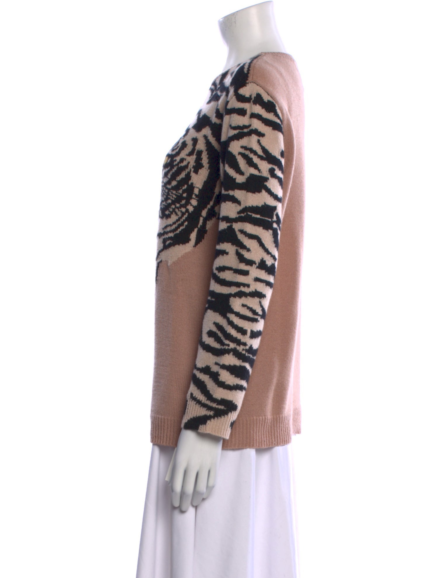 Valentino Cashmere Animal Print Sweater