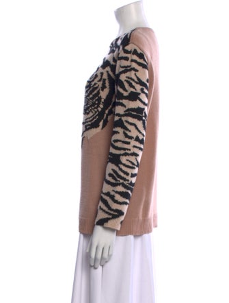 Valentino Cashmere Animal Print Sweater