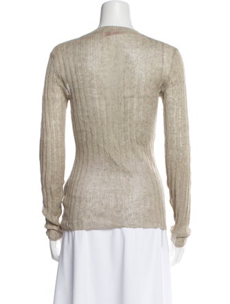 Valentino Linen Crew Neck Sweater