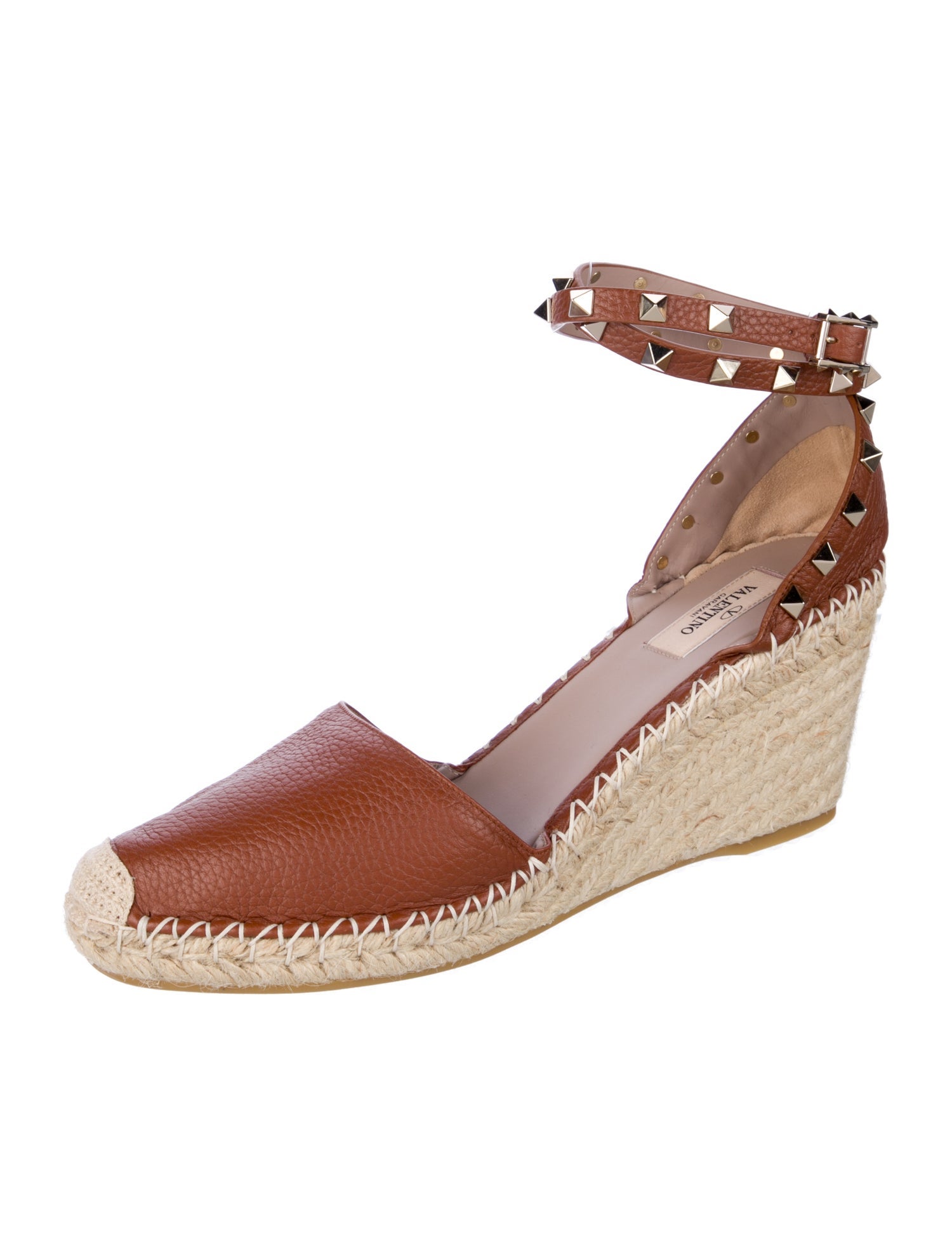 Valentino Leather Studded Accents D'Orsay Pumps