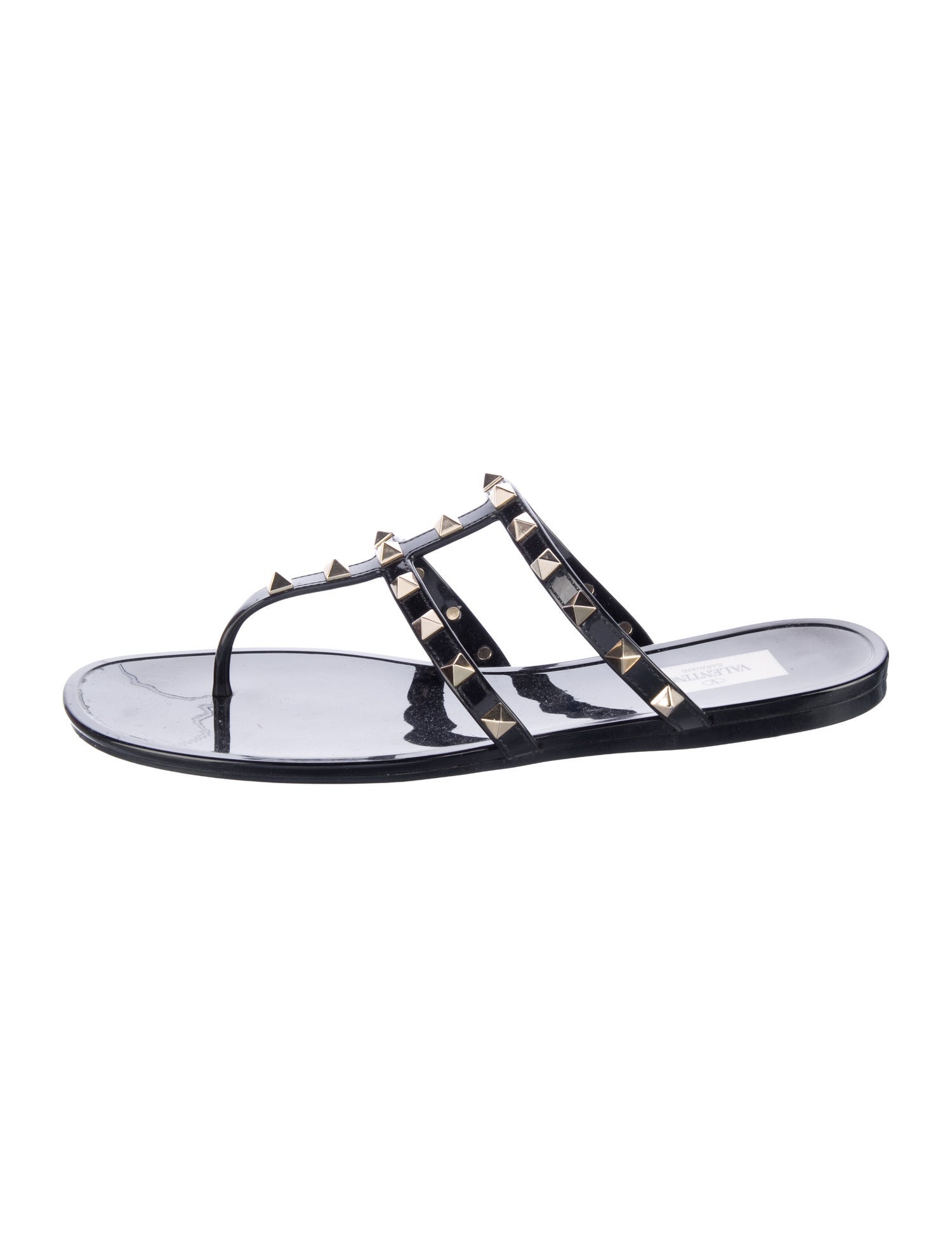 Valentino Rockstud Accents Rubber Slides