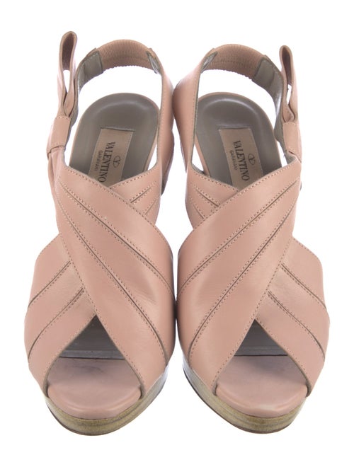 Valentino Rockstud Accents Leather Slingback Pumps