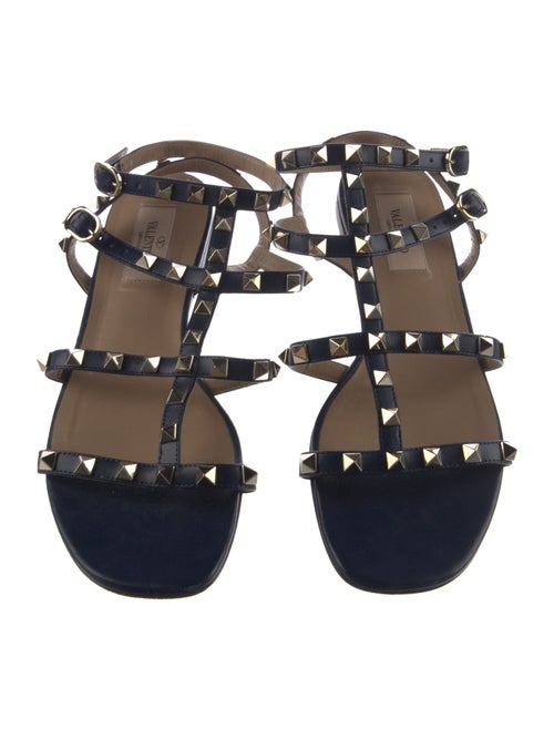Valentino Rockstud Accents Leather Gladiator Sandals