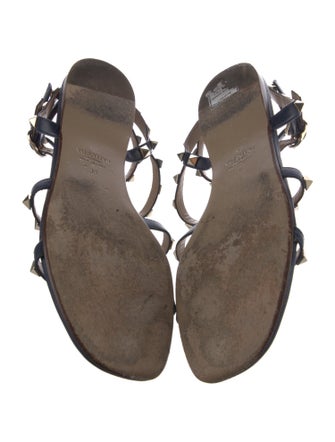 Valentino Rockstud Accents Leather Gladiator Sandals