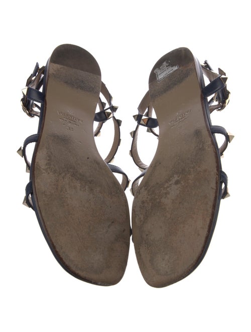 Valentino Rockstud Accents Leather Gladiator Sandals