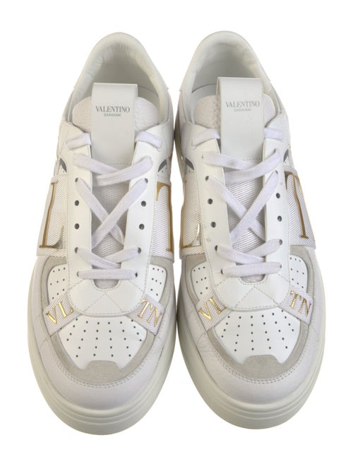 Valentino Leather Printed Sneakers