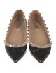 Valentino Rockstud Accents Patent Leather Flats