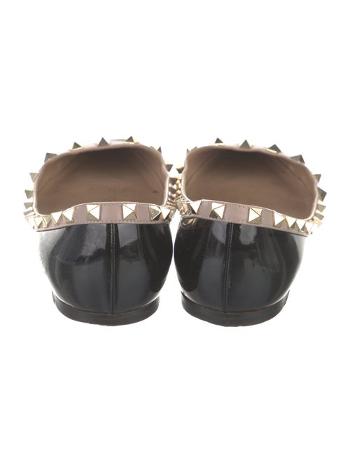 Valentino Rockstud Accents Patent Leather Flats