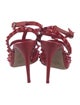 Valentino Rockstud Accents Leather T-Strap Sandals