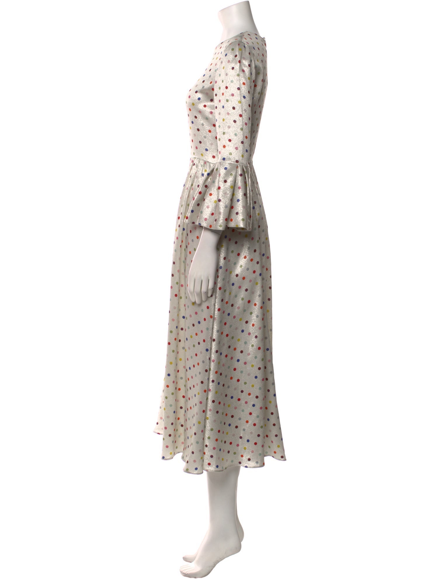 Valentino Polka Dot Print Long Dress
