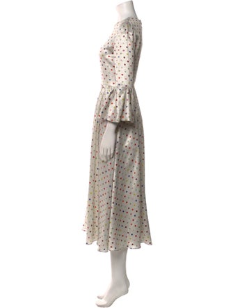 Valentino Polka Dot Print Long Dress