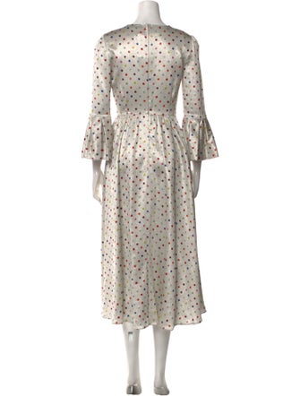 Valentino Polka Dot Print Long Dress