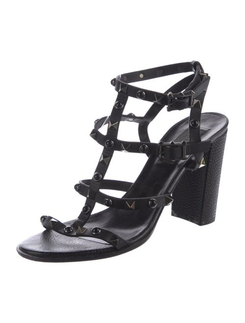 Valentino Rockstud Accents Leather Gladiator Sandals