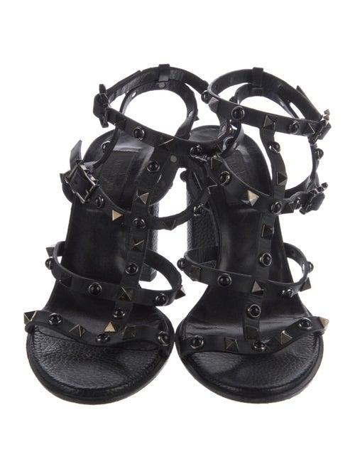 Valentino Rockstud Accents Leather Gladiator Sandals
