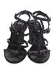 Valentino Rockstud Accents Leather Gladiator Sandals
