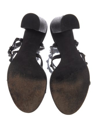 Valentino Rockstud Accents Leather Gladiator Sandals