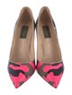 Valentino Leather Camouflage Print Pumps