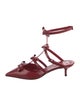 Valentino Leather Bow Accents T-Strap Pumps