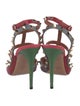 Valentino Rockstud Accents Leather T-Strap Pumps