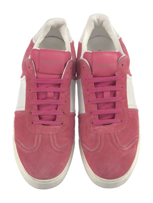 Valentino Rockstud Accents Suede Sneakers