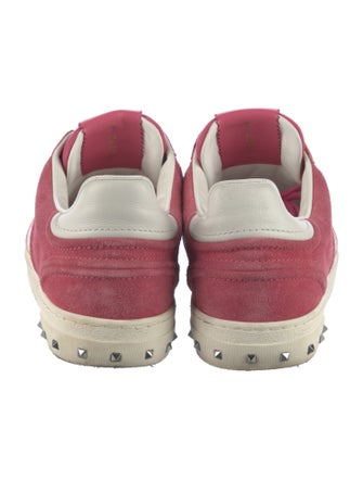 Valentino Rockstud Accents Suede Sneakers