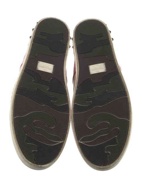 Valentino Rockstud Accents Suede Sneakers