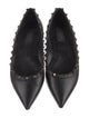 Valentino Rockstud Accents Leather Ballet Flats