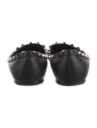 Valentino Rockstud Accents Leather Ballet Flats