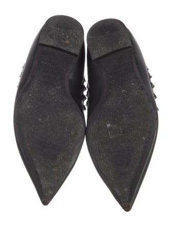 Valentino Rockstud Accents Leather Ballet Flats