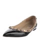 Valentino Rockstud Accents Patent Leather Ballet Flats