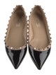 Valentino Rockstud Accents Patent Leather Ballet Flats