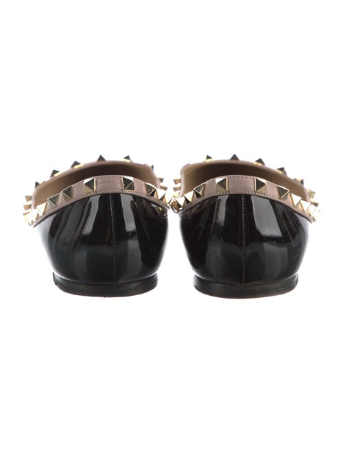 Valentino Rockstud Accents Patent Leather Ballet Flats