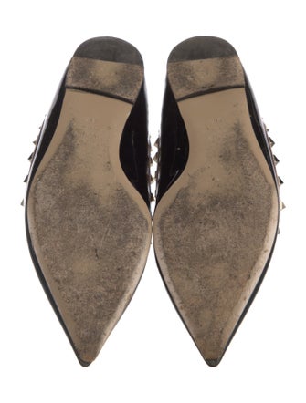 Valentino Rockstud Accents Patent Leather Ballet Flats