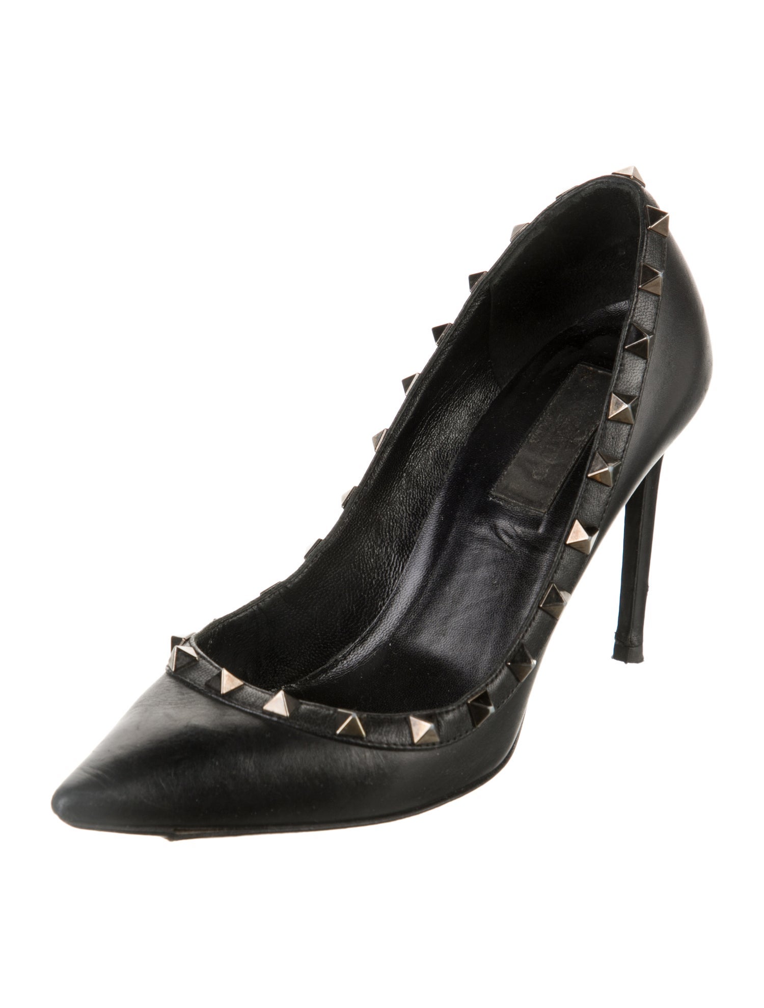 Valentino Rockstud Accents Leather Pumps